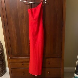 Abercrombie & Fitch on strap red dress with slit